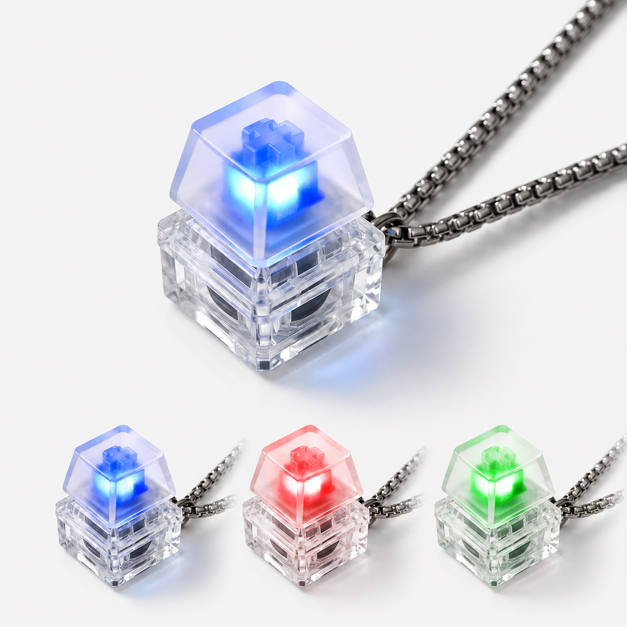 Keyboard Button Necklace