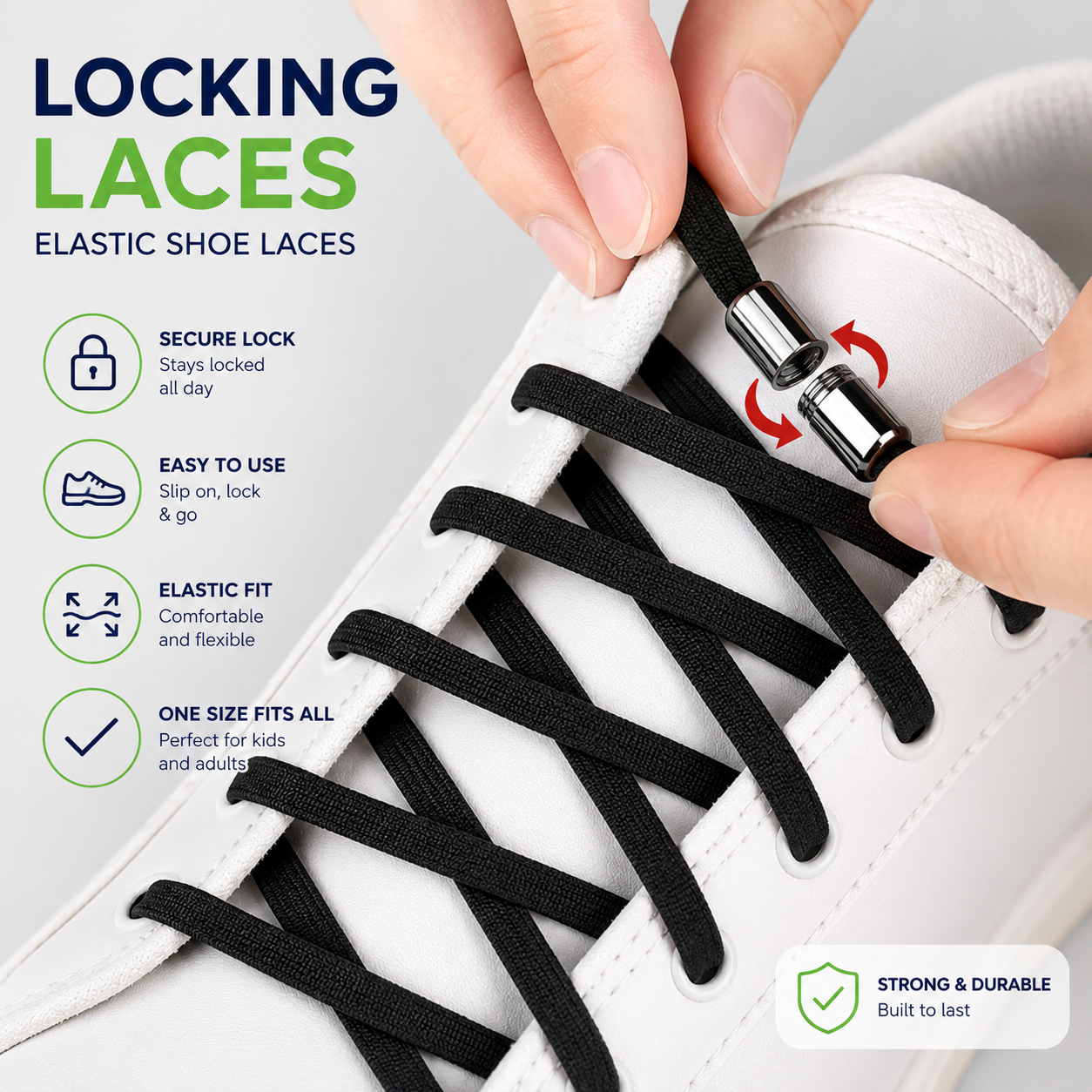 Locking Laces elastic shoe laces