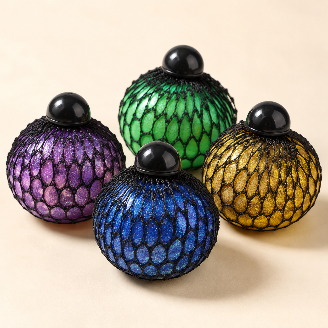 Glitter Mesh Squeeze Ball