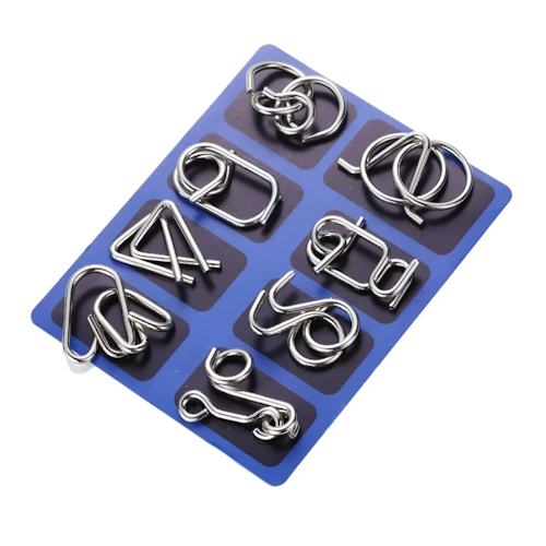 3D Metal Puzzles (Pack of 8)