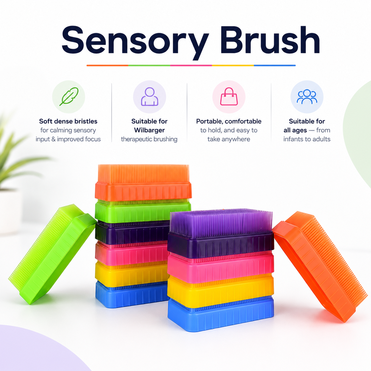 Sensory Therapeutic Brush (Multi-colour)