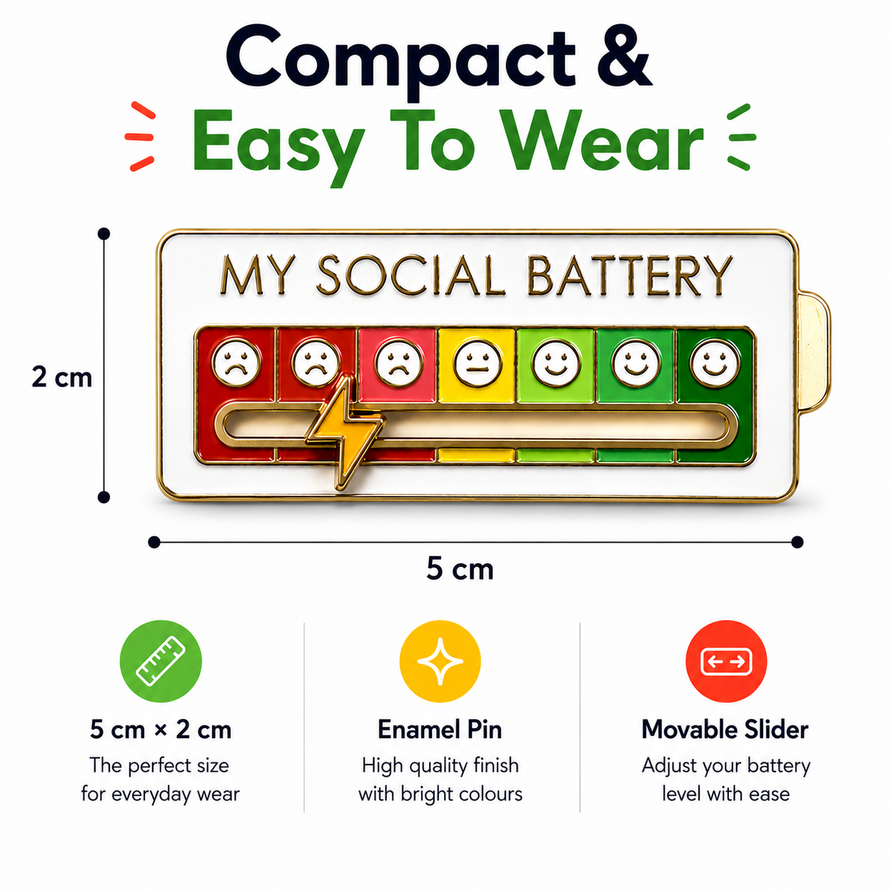 My Social Battery Pin