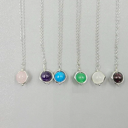 Natural Crystal Spinning Necklace