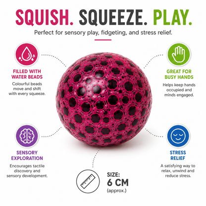 Neon Water Bead Squeeze Ball