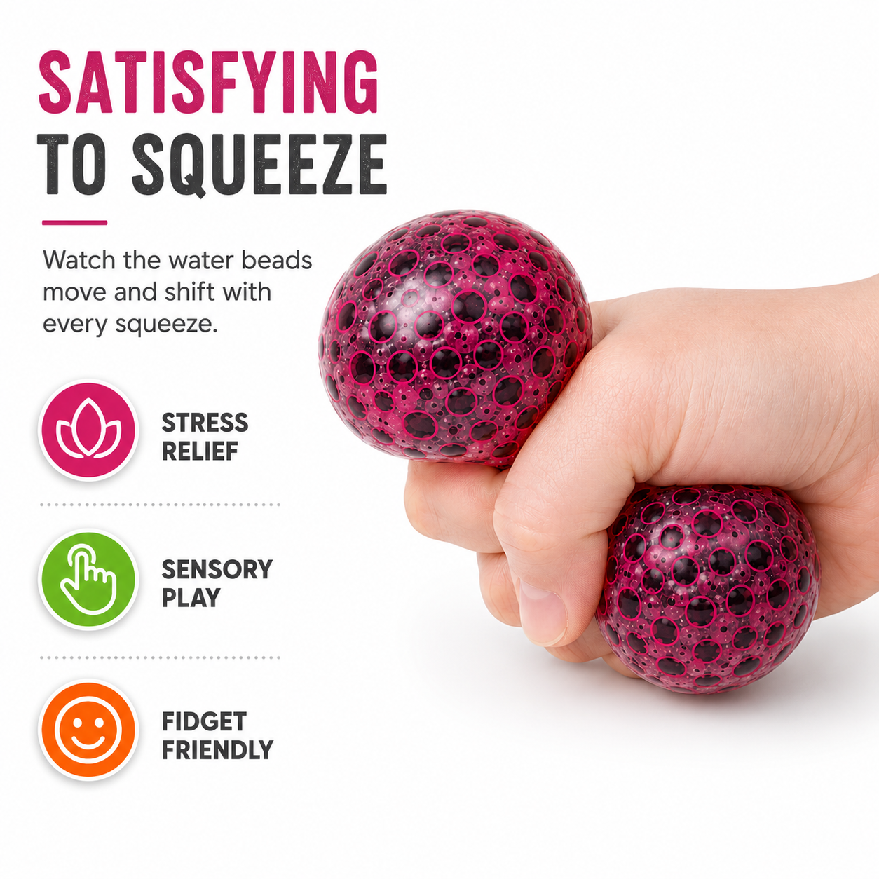 Neon Water Bead Squeeze Ball