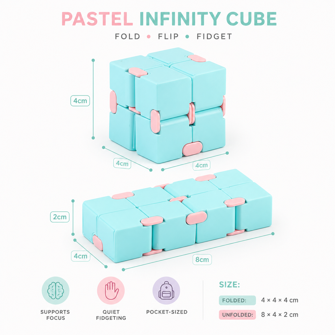 Pastel Infinity Cube – Autism Resources South Africa