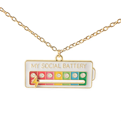 My Social Battery Necklace