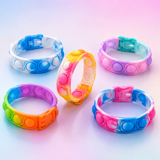 Rainbow Pop It Wrist Band