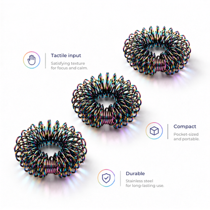 Spiky Finger Rings Rainbow (Pack of 5)