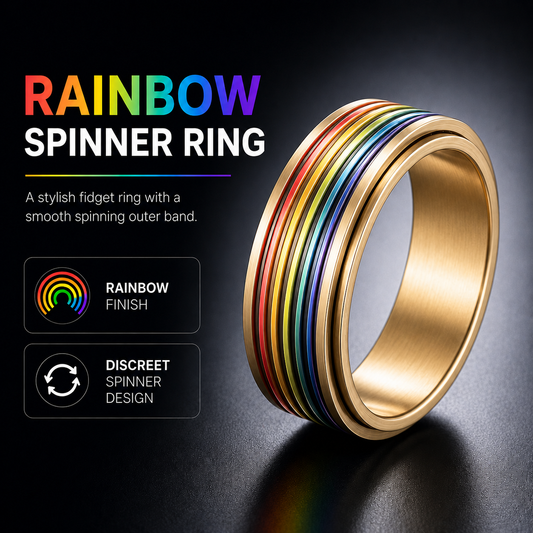 Rainbow Spinner Ring (Gold)