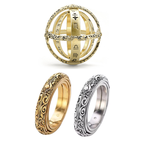 Astronomical Sphere Spinner Ring