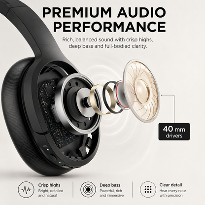SE7D Wireless Active Noise Cancelling Headphones