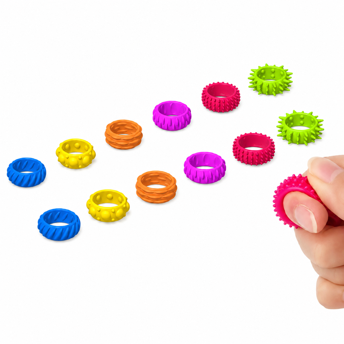 Sensory Fidget Rings (Pack of 6)