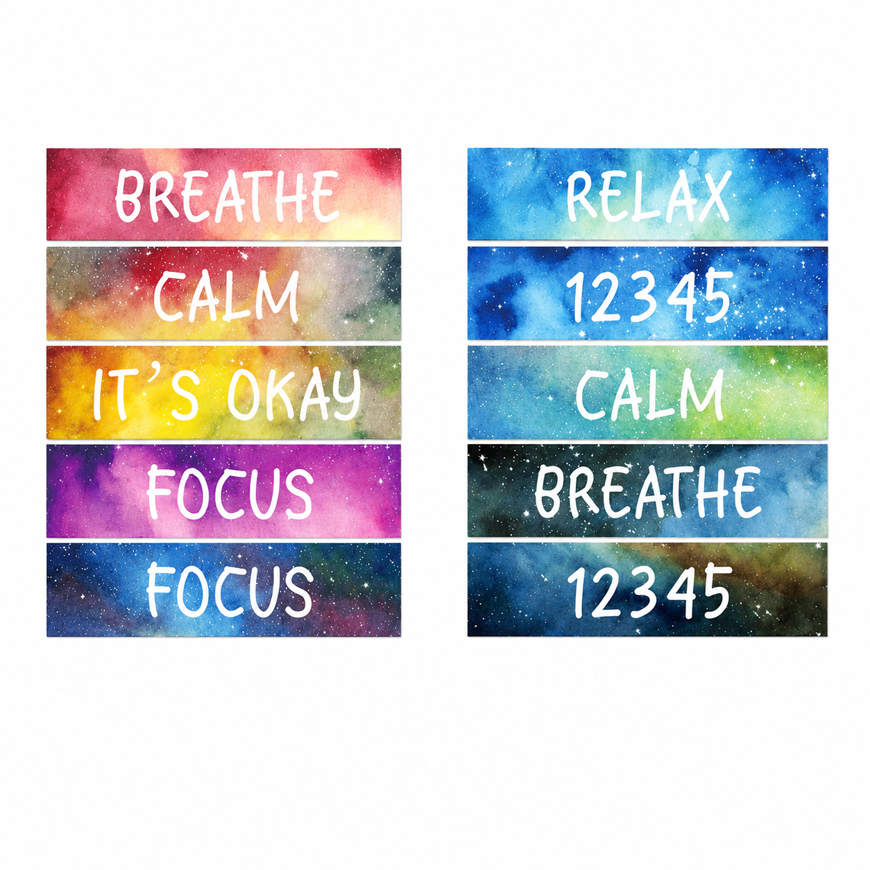 Sensory Textured Slogan Stickers (pack of 5)