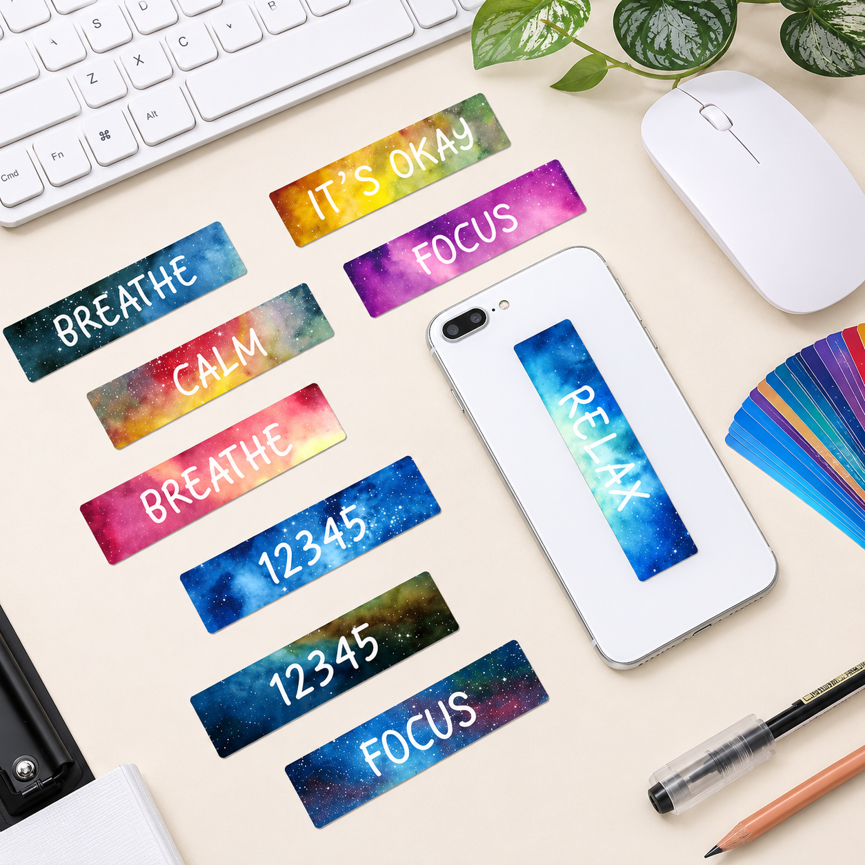 Sensory Textured Slogan Stickers (pack of 5)