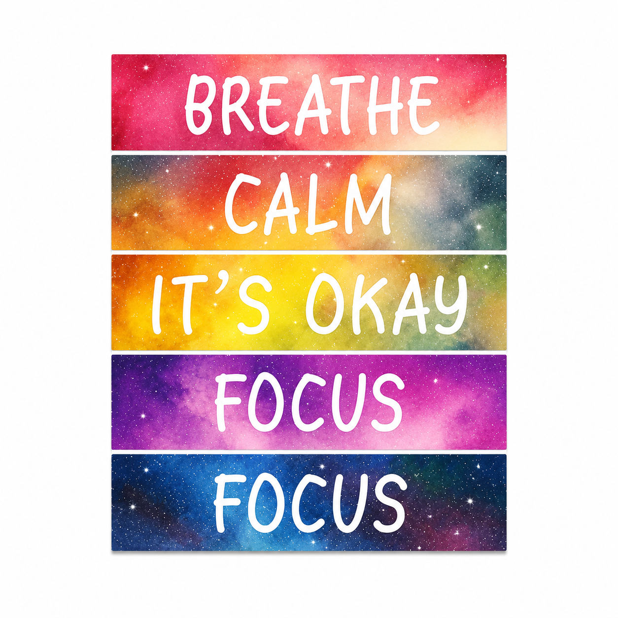 Sensory Textured Slogan Stickers (pack of 5)