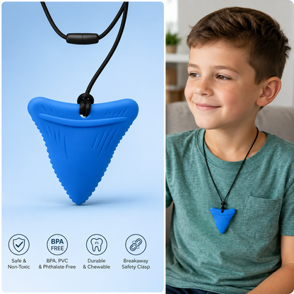Sensory Chewable Necklace (Shark's Tooth)