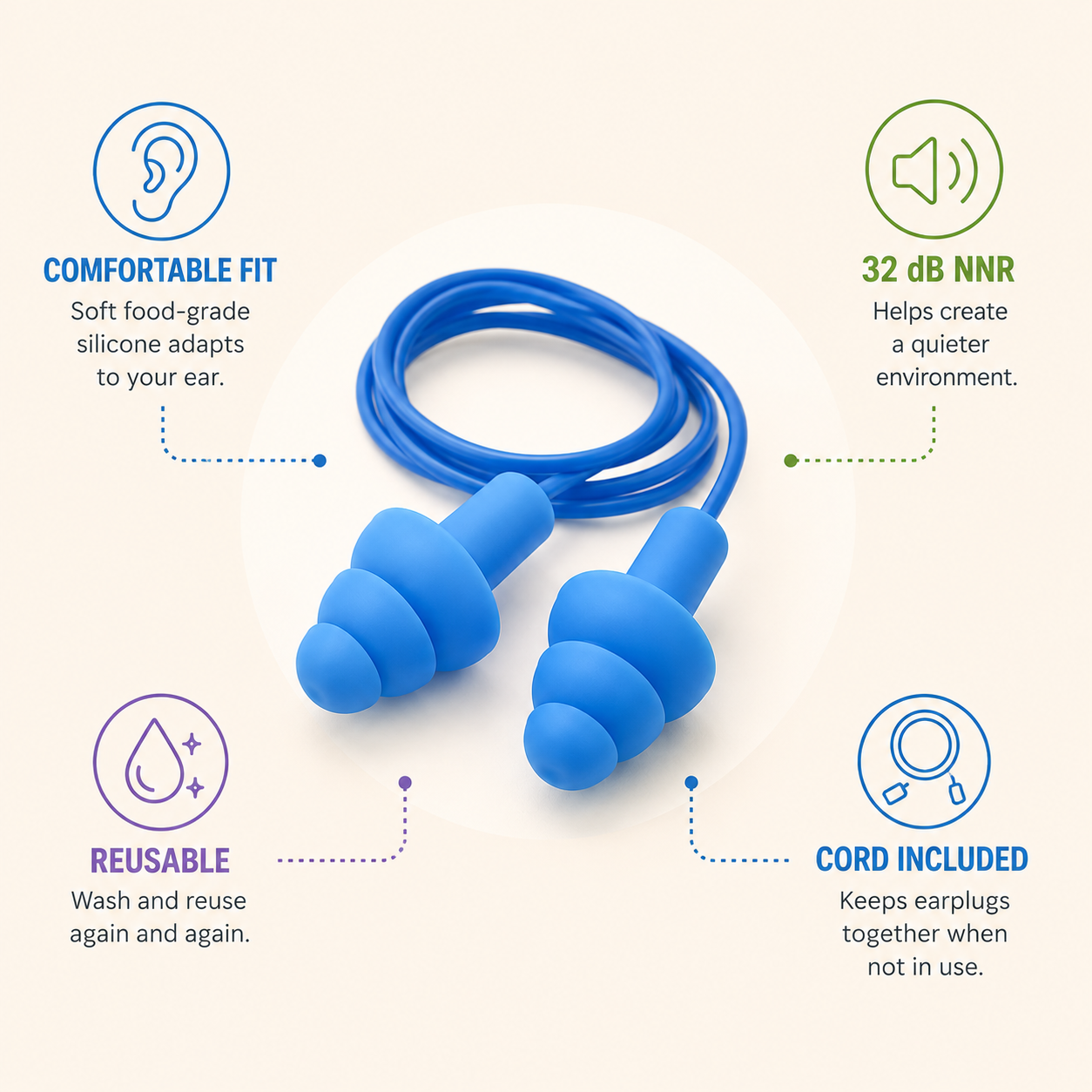 Silicone Reusable Earplugs