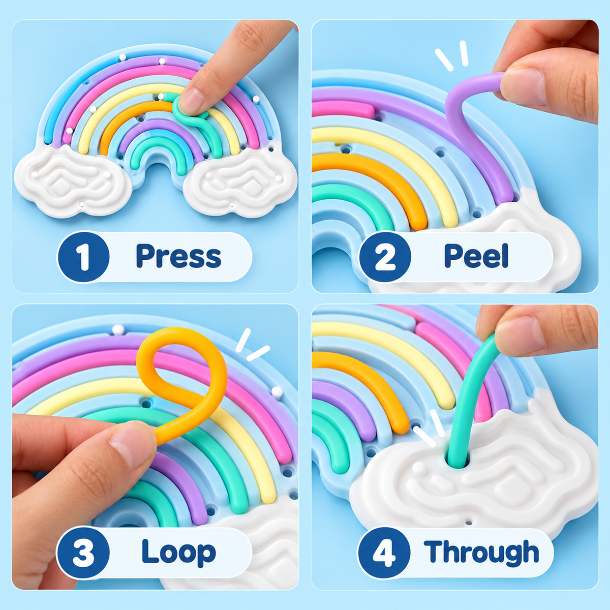 Sensory String Board (Clouds)