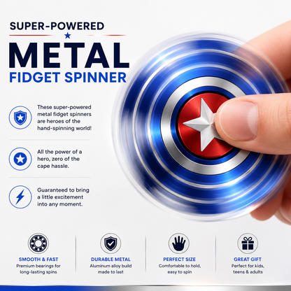 Superhero Metal Fidget Spinner