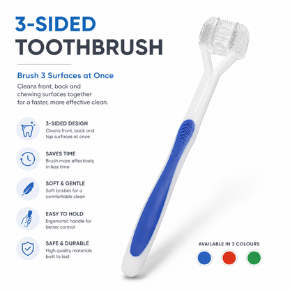 Three Sided Toothbrush