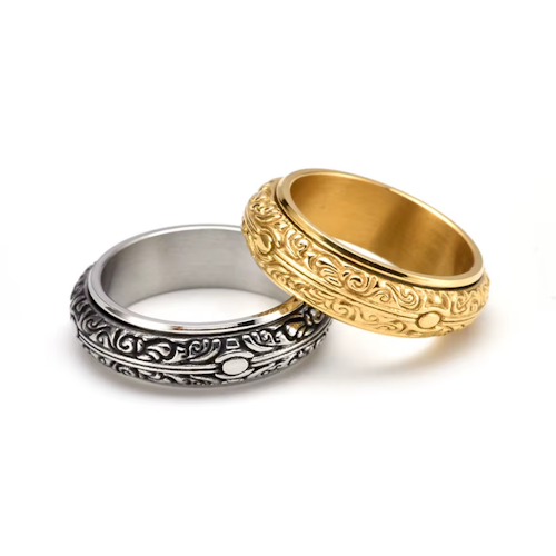 Vintage Engraved Spinner Ring
