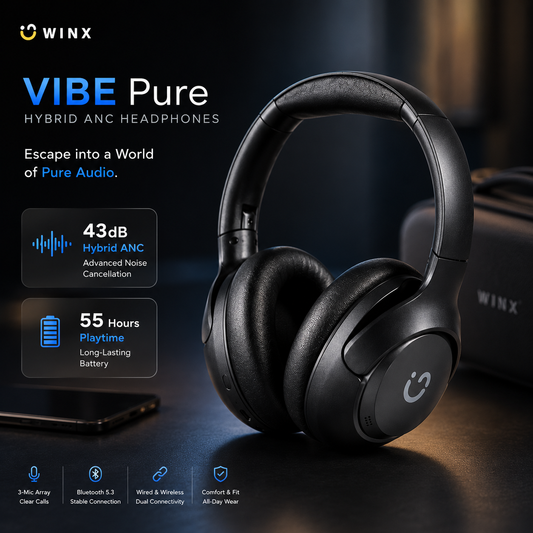WINX VIBE Pure Hybrid ANC Headphones