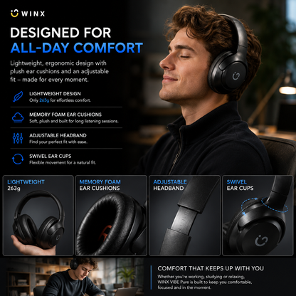 WINX VIBE Pure Hybrid ANC Headphones