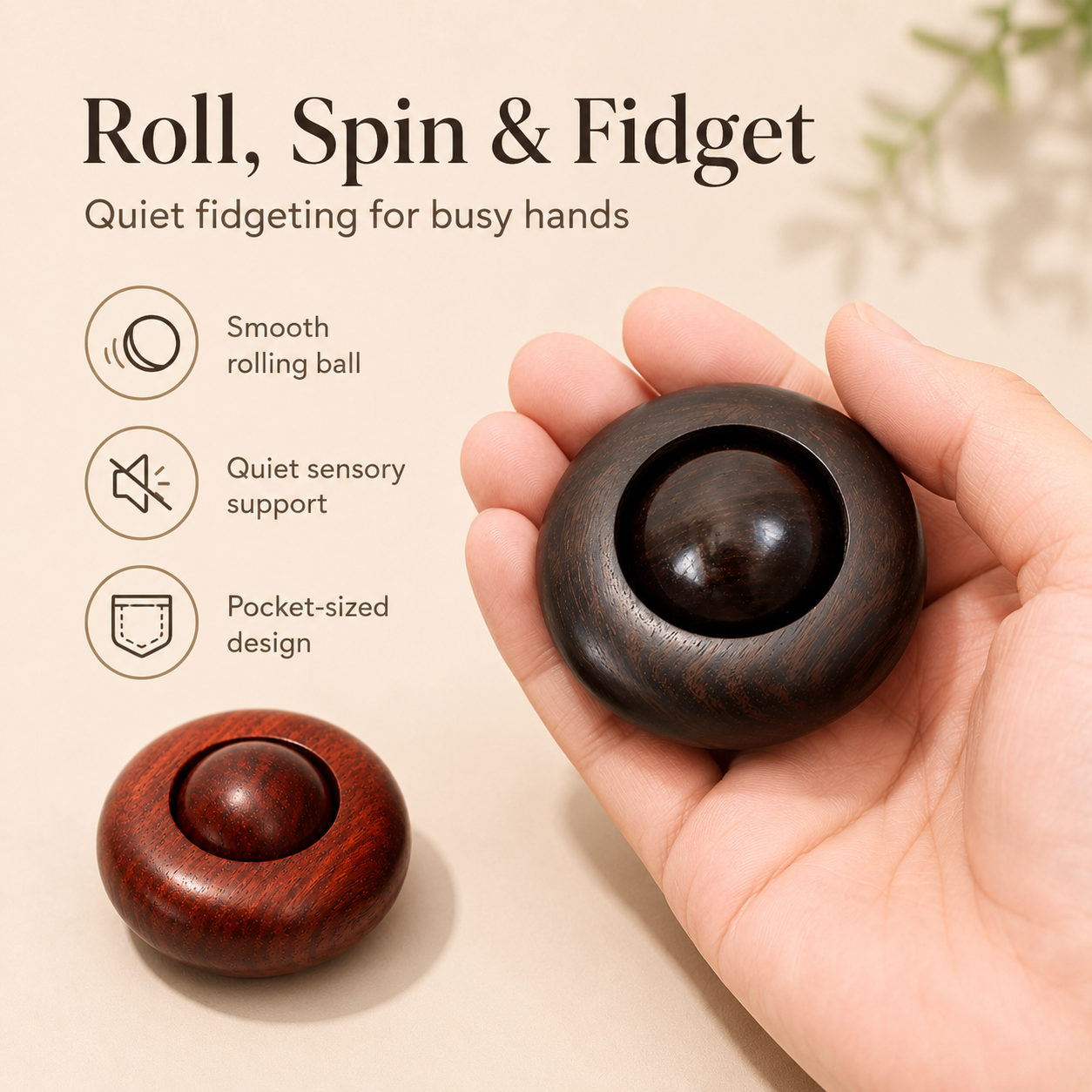 Wooden UFO Roller
