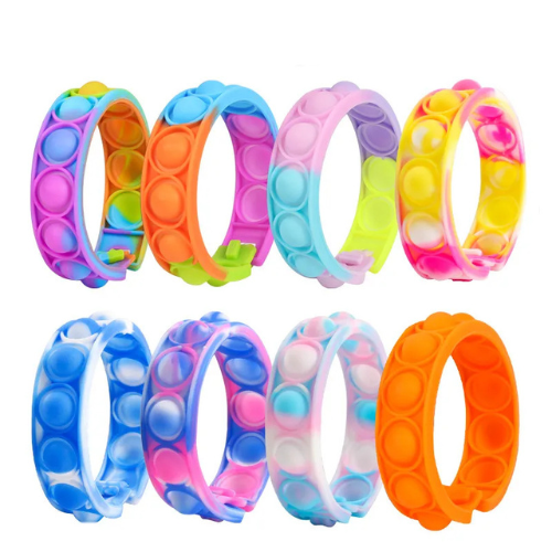 Rainbow Pop It Wrist Band