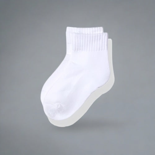 Jefferies Socks  Half-Cushion Quarter Seamless Socks - White