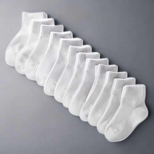 Jefferies Socks  Half-Cushion Quarter Seamless Socks - White