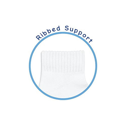 Jefferies Socks  Half-Cushion Quarter Seamless Socks - White